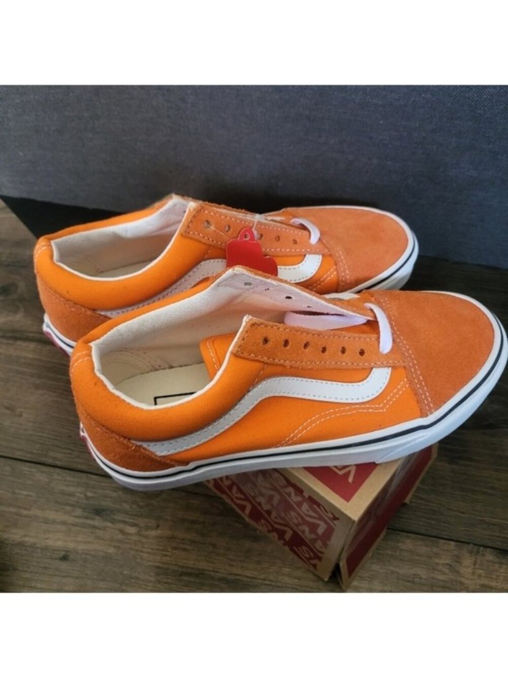 Vans Old Skool Orange Tiger Women 5.5 VNOA5KRFAVM (2022) Suede Canvas 0826 - Picture 7 of 8
